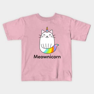 Meownicorn Cat Unicorn Kids T-Shirt